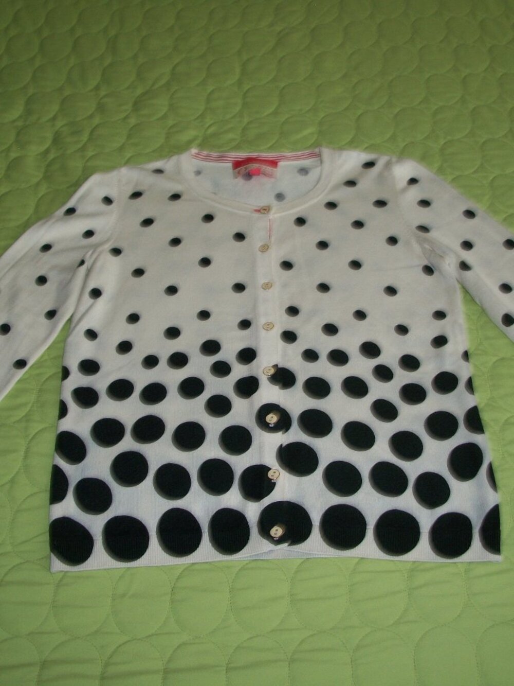 Talbots Polka Dot Top 3/4 Sleeve Size XS